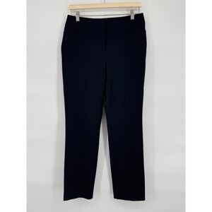 Ann Taylor Factory Womens Navy‎ Blue Sz 4 Dress Pants Slim Fit Ankle Length